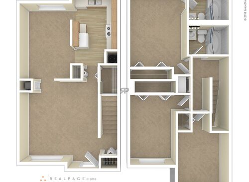 Three Bedroom: Beds - 3: Baths - 2: SqFt Range - 700 to 700