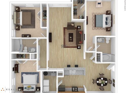 Blossom 3 Bed / 2 Bath: Beds - 3: Baths - 2: SqFt Range - 1465 to 1465