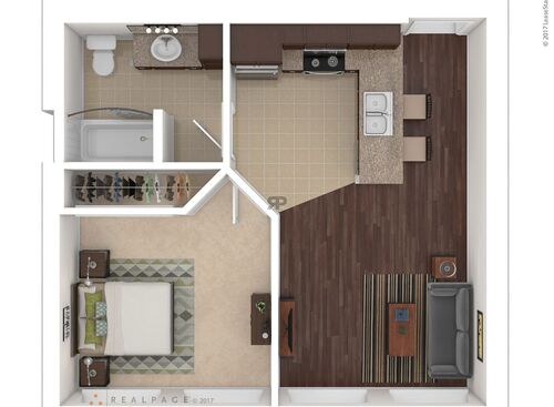 1 Bedroom 1 Bath: Beds - 1: Baths - 1: SqFt Range - 487 to 487