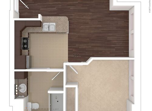 1 Bedroom 1 Bath: Beds - 1: Baths - 1: SqFt Range - 588 to 588