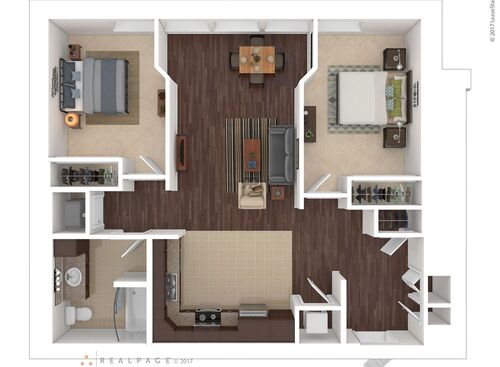 2 Bedroom 1 Bath: Beds - 2: Baths - 1: SqFt Range - 931 to 931