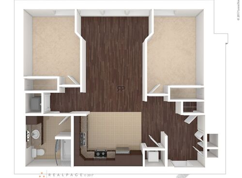 2 Bedroom 1 Bath: Beds - 2: Baths - 1: SqFt Range - 931 to 931