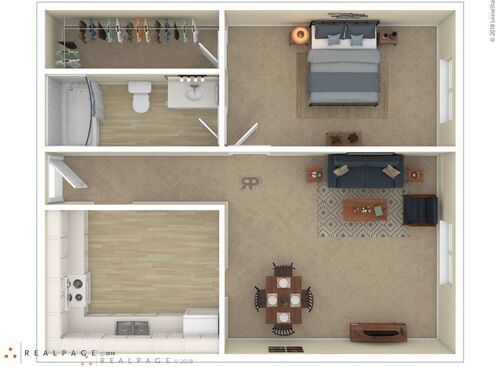 1A: Beds - 1: Baths - 1: SqFt Range - 616 to 616
