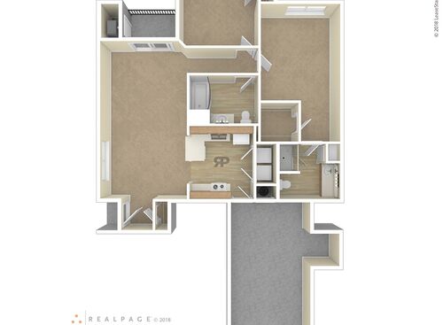 2 Bedroom - 2 Bathroom Lower: Beds - 2: Baths - 2: SqFt Range - 1067 to 1067