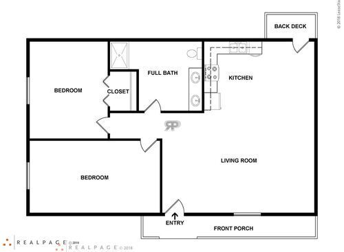 Two Bedroom: Beds - 2: Baths - 1.5: SqFt Range - 970 to 970