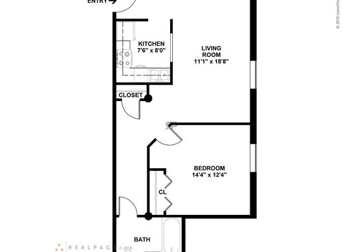 1 Bedroom - 1 Bathroom: Beds - 1: Baths - 1: SqFt Range - 593 to 593