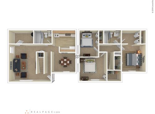 3 Bedroom - 2 Bathroom: Beds - 3: Baths - 2: SqFt Range - 700 to 700