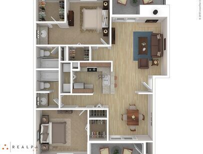 2B: Beds - 2: Baths - 2: SqFt Range - 1092 to 1092