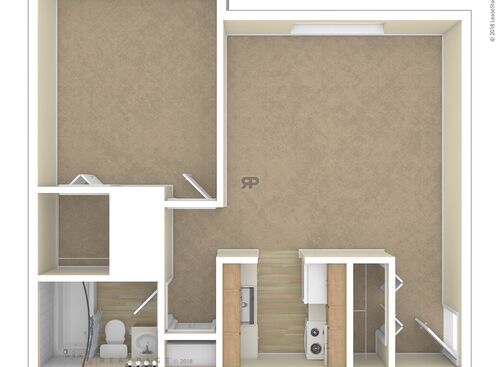 1 Bedroom - 1 Bathroom: Beds - 1: Baths - 1: SqFt Range - 500 to 500