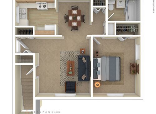 1 Bedroom - 1 Bathroom: Beds - 1: Baths - 1: SqFt Range - 500 to 500