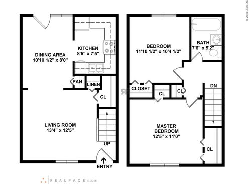 2 Bedroom - 1 Bathroom: Beds - 2: Baths - 1: SqFt Range - 600 to 600