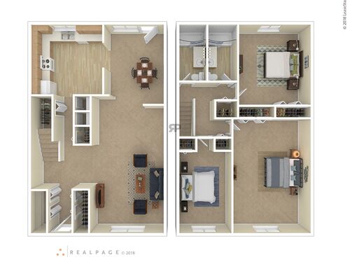 3 Bedroom - 2 Bathroom: Beds - 3: Baths - 2: SqFt Range - 700 to 700