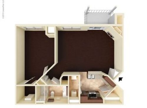 The Cascade: Beds - 1: Baths - 1: SqFt Range - 841 to 841