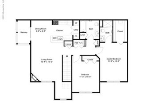 The Waterfall 2nd Floor: Beds - 2: Baths - 2: SqFt Range - 1252 to 1252