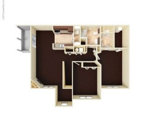 The Waterfall 2nd Floor: Beds - 2: Baths - 2: SqFt Range - 1252 to 1252