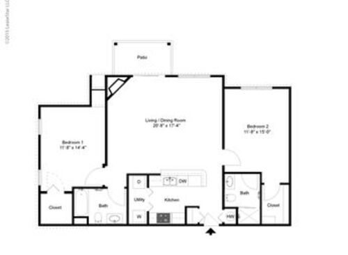 The Rainfall: Beds - 2: Baths - 2: SqFt Range - 1151 to 1151