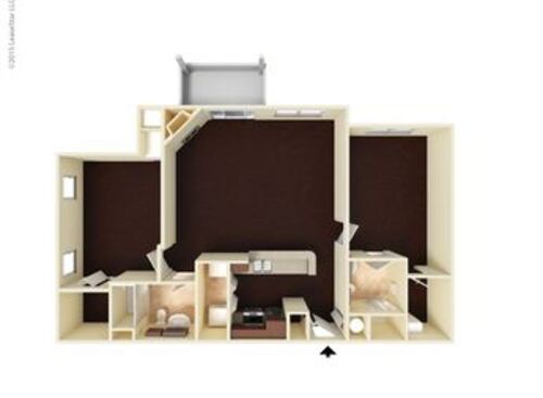 The Rainfall: Beds - 2: Baths - 2: SqFt Range - 1151 to 1151