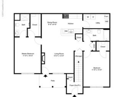 The Fountain Spring: Beds - 2: Baths - 2: SqFt Range - 1211 to 1211
