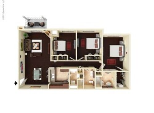 The Brookside: Beds - 3: Baths - 2: SqFt Range - 1357 to 1357