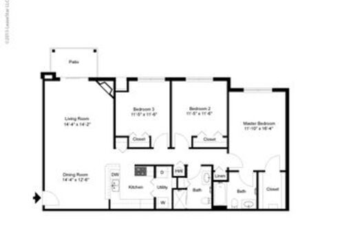 The Brookside: Beds - 3: Baths - 2: SqFt Range - 1357 to 1357
