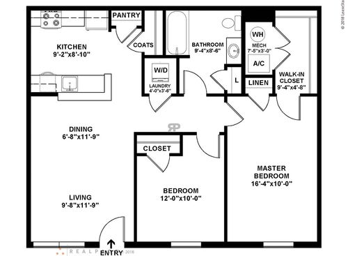 2 Bedroom: Beds - 2: Baths - 1: SqFt Range - 900 to 900