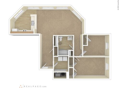 2 Bedroom: Beds - 2: Baths - 1: SqFt Range - 889 to 889