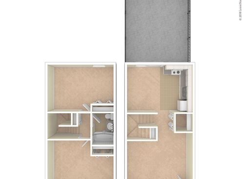 Two Bedroom: Beds - 2: Baths - 1: SqFt Range - 973 to 973