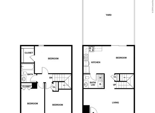 Three Bedroom: Beds - 3: Baths - 1: SqFt Range - 1203 to 1203