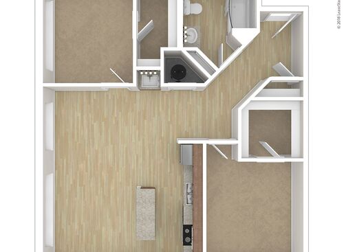 Two Bedroom: Beds - 2: Baths - 1: SqFt Range - 936 to 936