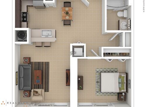 1E: Beds - 1: Baths - 1: SqFt Range - 685 to 685