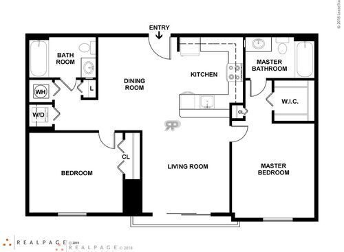 2D: Beds - 2: Baths - 2: SqFt Range - 936 to 936