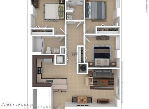 3A: Beds - 3: Baths - 2: SqFt Range - 943 to 943