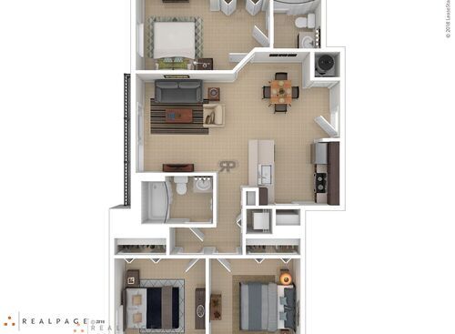 3F: Beds - 3: Baths - 2: SqFt Range - 988 to 988