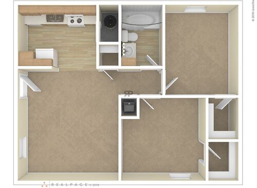 2 Bedroom: Beds - 2: Baths - 1: SqFt Range - 500 to 500