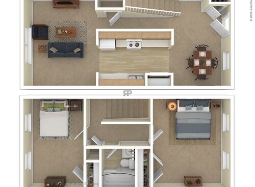 2 Bedroom: Beds - 2: Baths - 1: SqFt Range - 1152 to 1152