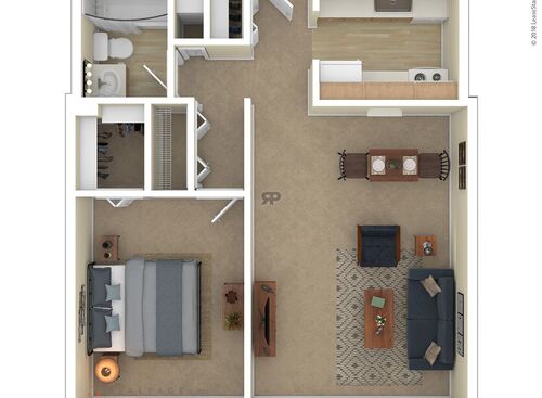 1 Bedroom: Beds - 1: Baths - 1: SqFt Range - 500 to 500