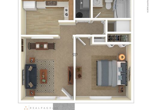 1 Bedroom: Beds - 1: Baths - 1: SqFt Range - 500 to 500