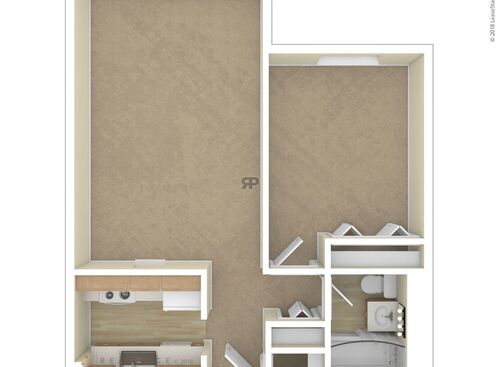 1 Bedroom: Beds - 1: Baths - 1: SqFt Range - 500 to 500