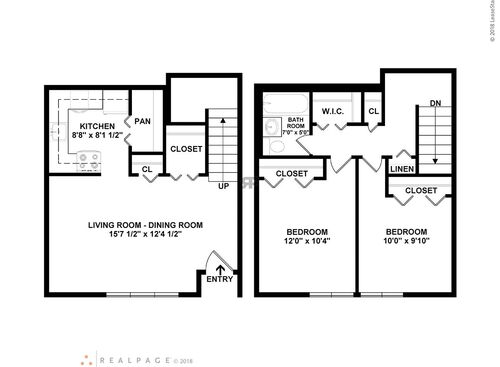 2 Bedroom: Beds - 2: Baths - 1: SqFt Range - 600 to 600