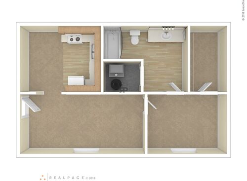One Bedroom: Beds - 1: Baths - 1: SqFt Range - 628 to 628