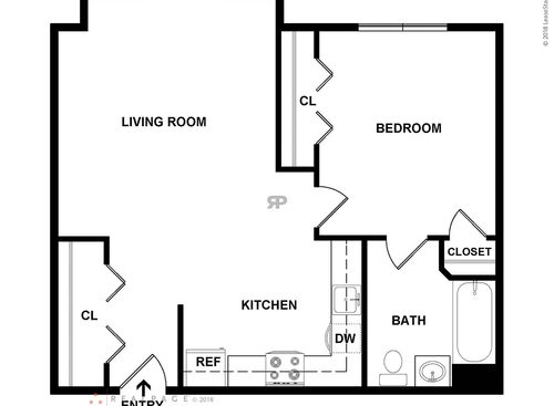 1 Bedroom 1 Bath: Beds - 1: Baths - 1: SqFt Range - 592 to 592