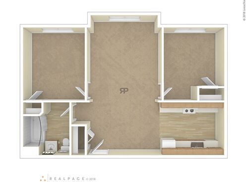 2 Bedroom 1 Bath: Beds - 2: Baths - 1: SqFt Range - 700 to 700