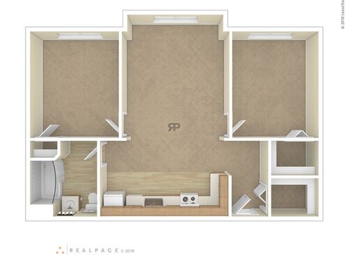 2 Bedroom 1 Bath: Beds - 2: Baths - 1: SqFt Range - 750 to 750