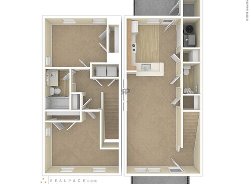 2 Bedroom: Beds - 2: Baths - 1: SqFt Range - 1047 to 1047