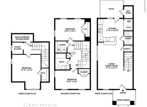 3 Bedroom: Beds - 3: Baths - 1: SqFt Range - 1357 to 1357