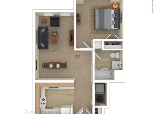 1 Bedroom: Beds - 1: Baths - 1: SqFt Range - 650 to 885