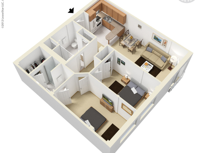 2 Bedroom 1.5 Bath: Beds - 2: Baths - 1.5: SqFt Range - 816 to 1062
