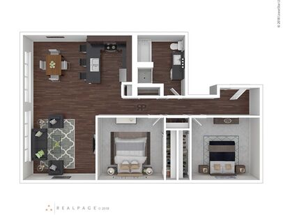 2X1 Large: Beds - 2: Baths - 1: SqFt Range - 1080 to 1080
