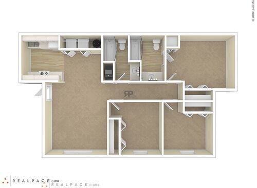 3C: Beds - 3: Baths - 2: SqFt Range - 1033 to 1033