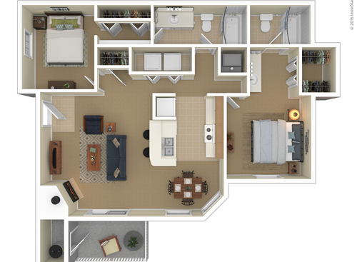 Duval: Beds - 2: Baths - 2: SqFt Range - 1040 to 1040
